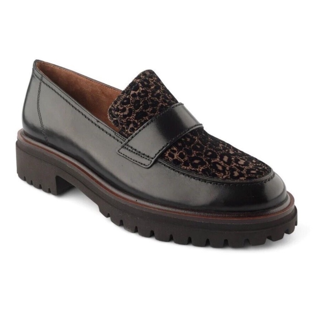 Paul Green Natasha Leopard Print Leather Loafer